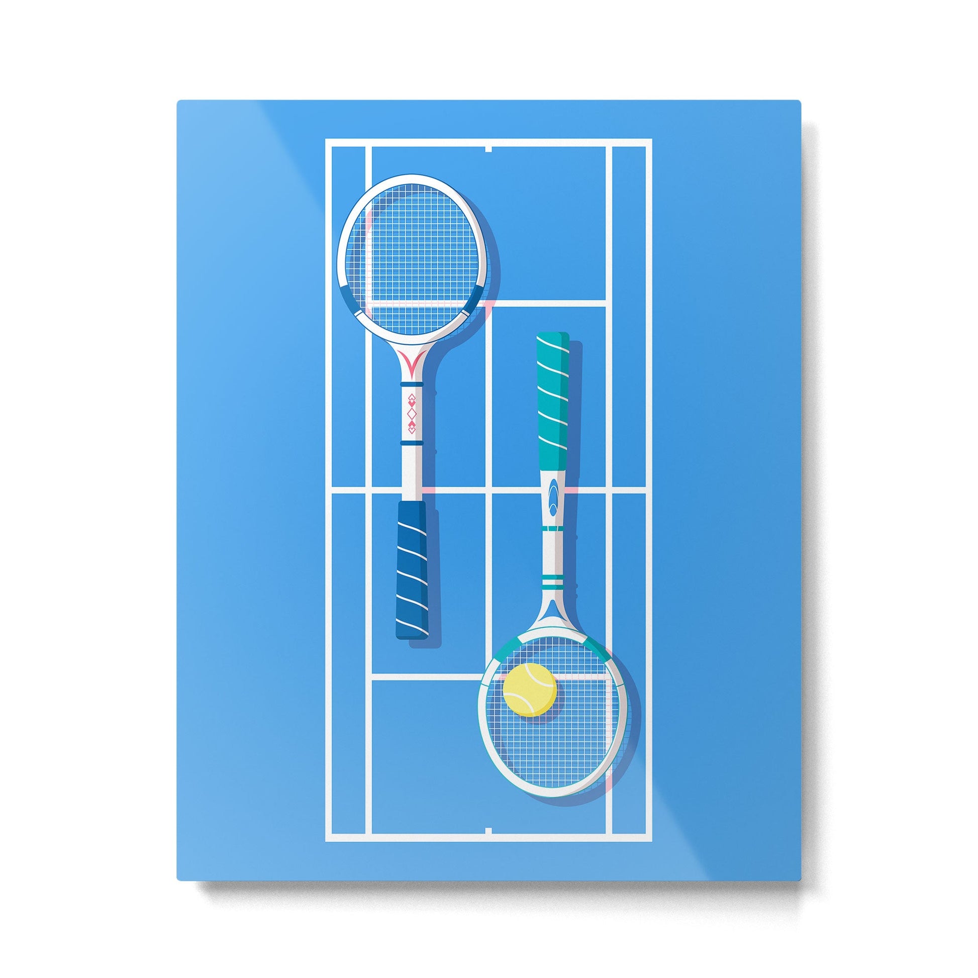 Tennis Retro Metal Print Gallery Image 3