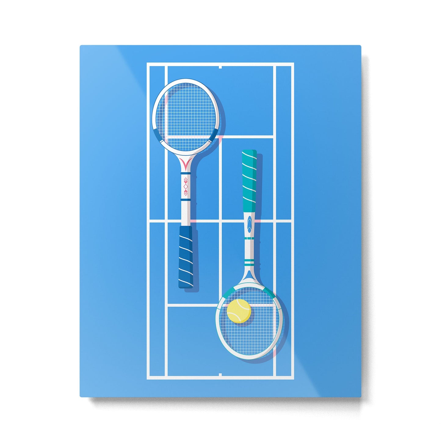 Tennis Retro Metal Print Gallery Image 2