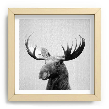 Moose - Black & White Framed Art Print Gallery Image 106