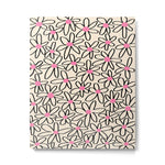 Joyful Flower Lines - b/w pink Metal Print Gallery Image 1