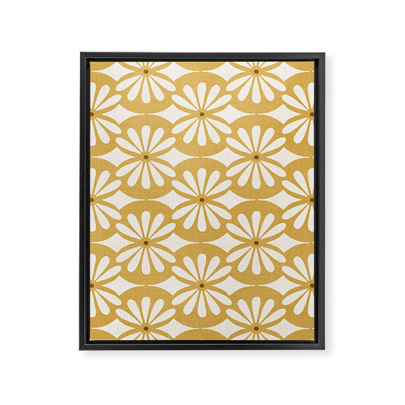 Solstice Boho Geometric Goldenrod Framed Canvas Print Gallery Image 7