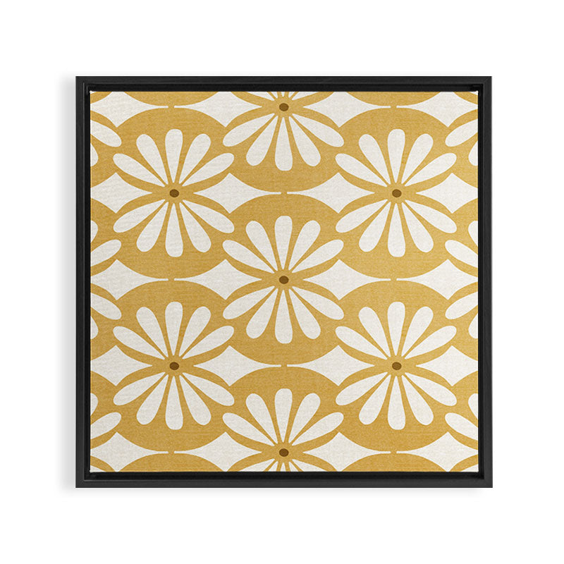 Solstice Boho Geometric Goldenrod Framed Canvas Print Gallery Image 9