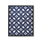 Starburst - Navy Framed Canvas Print Gallery Image 1