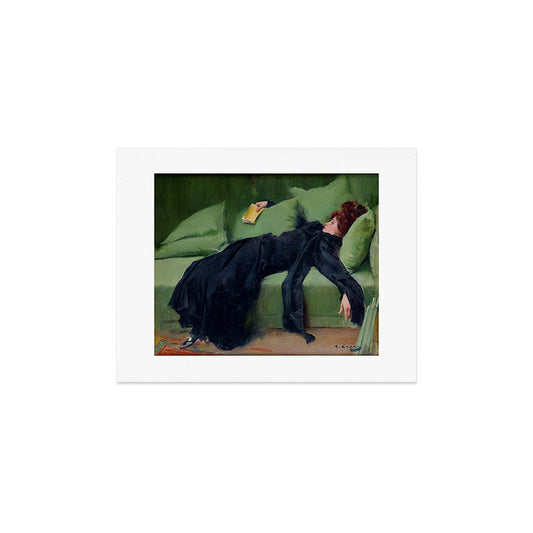 Decadent Young Woman after the Dance Art Print Gallery Image 2
