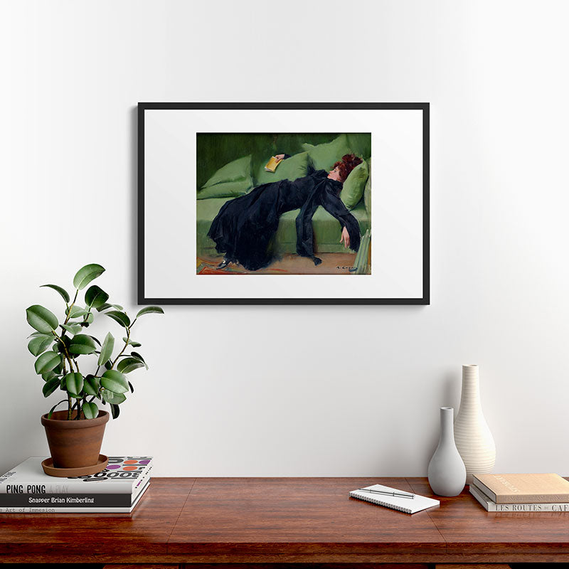 Decadent Young Woman after the Dance Framed Art Print Gallery Image 6