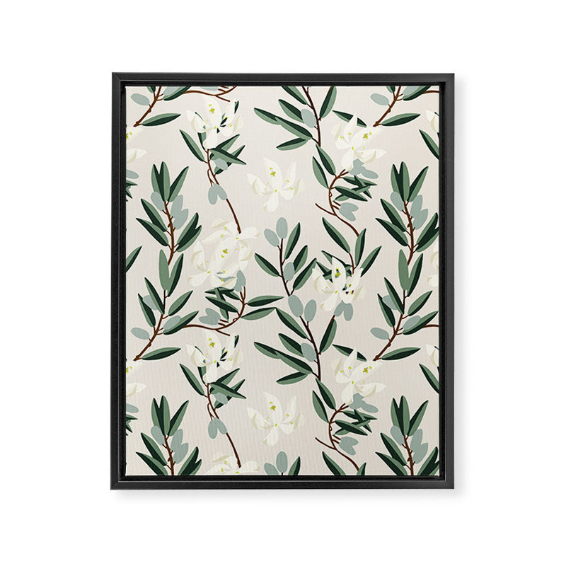OLIVE BLOOM Framed Canvas Print Gallery Image 1