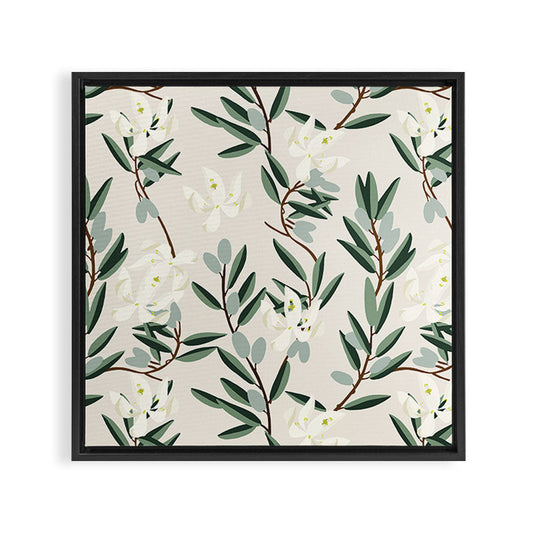 OLIVE BLOOM Framed Canvas Print Gallery Image 2