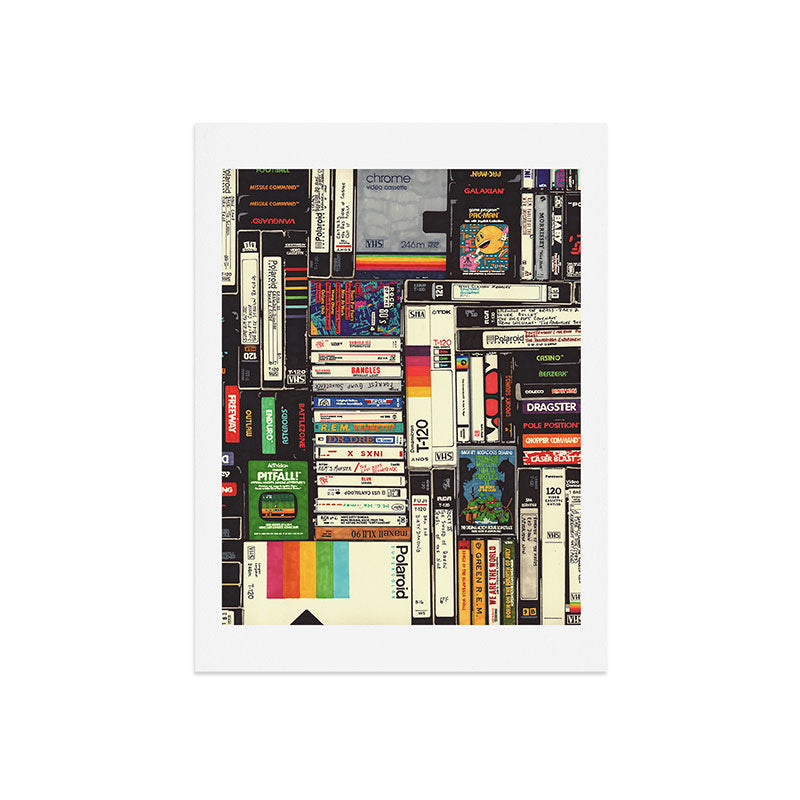 Cassettes, VHS and Video Games Art Print Gallery Image 7