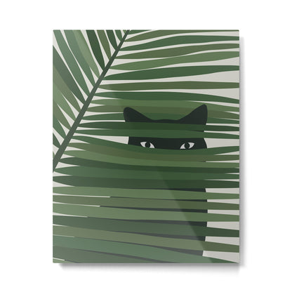 Cat and Plant 53 Metal Print Gallery Image 1