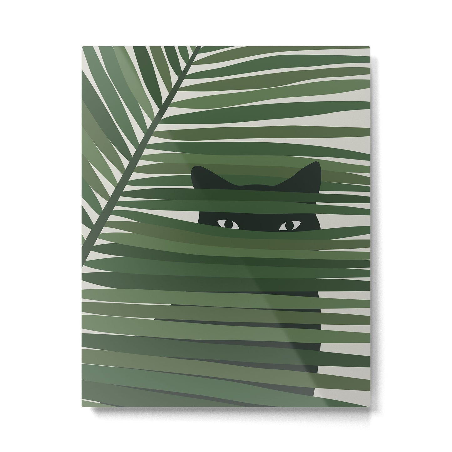 Cat and Plant 53 Metal Print Gallery Image 4