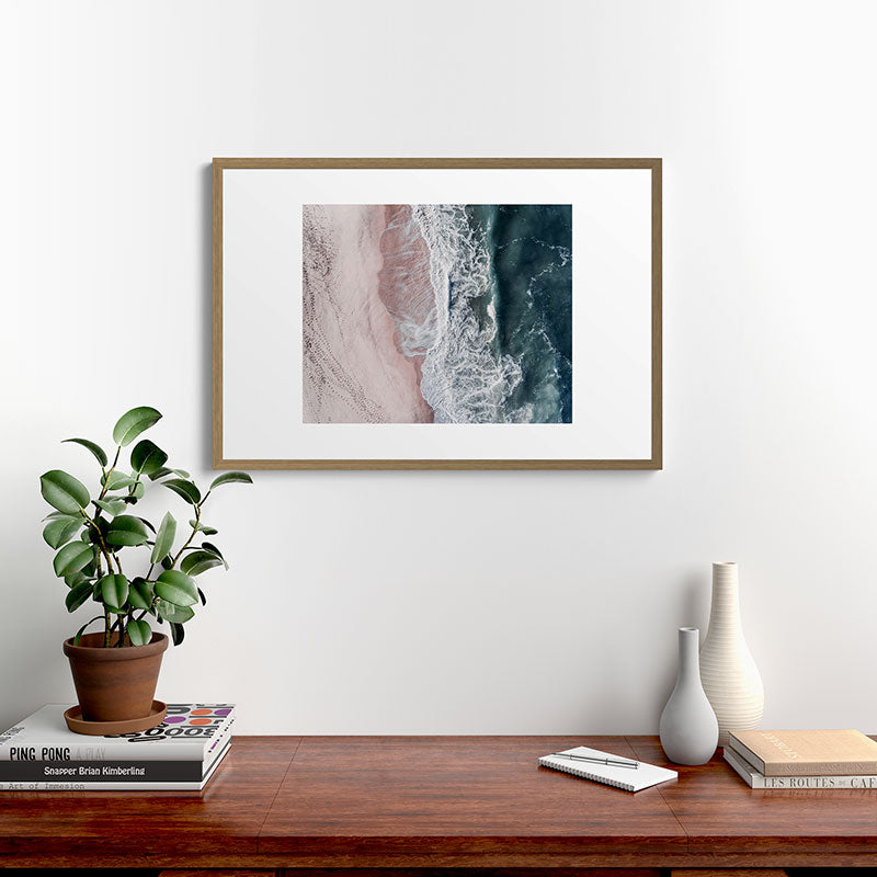 Crashing waves - Aerial Beach Ocean Sea Photography by Ingrid Beddoes Framed Art Print Gallery Image 13