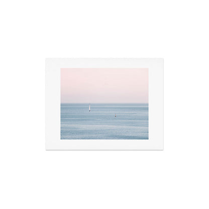 Ocean Pink Sky Art Print Gallery Image 3