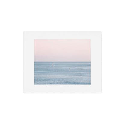 Ocean Pink Sky Art Print Gallery Image 4