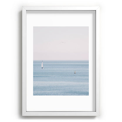 Ocean - Sail boat in calm sea - travel photography Framed Art Print Gallery Image 77