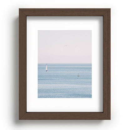 Ocean - Sail boat in calm sea - travel photography Framed Art Print Gallery Image 64