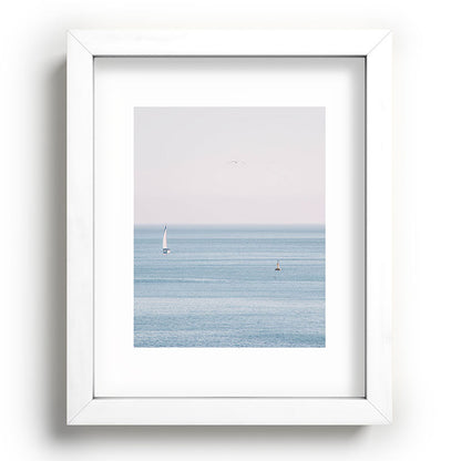 Ocean - Sail boat in calm sea - travel photography Framed Art Print Gallery Image 75