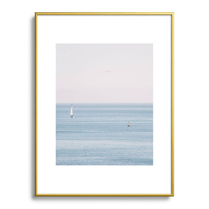 Ocean - Sail boat in calm sea - travel photography Framed Art Print Gallery Image 92