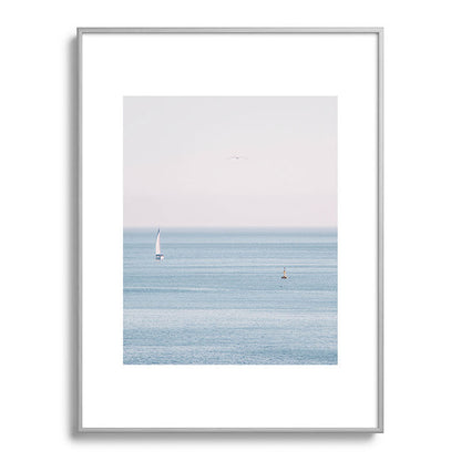 Ocean - Sail boat in calm sea - travel photography Framed Art Print Gallery Image 99