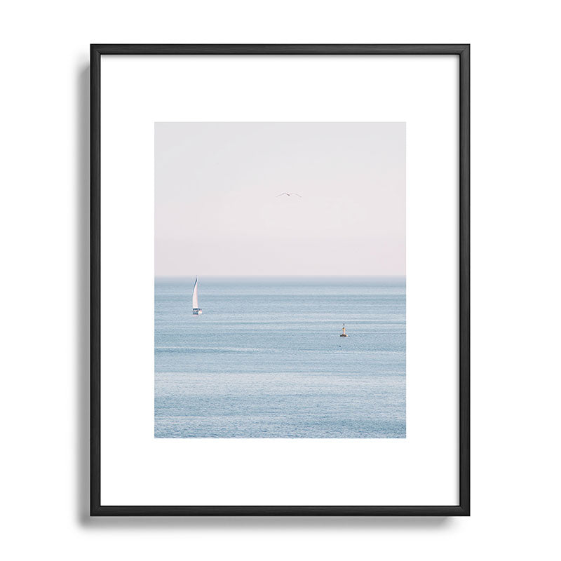 Ocean - Sail boat in calm sea - travel photography Framed Art Print Gallery Image 81