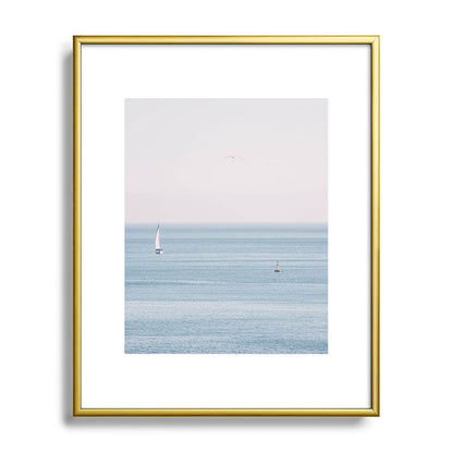 Ocean - Sail boat in calm sea - travel photography Framed Art Print Gallery Image 88