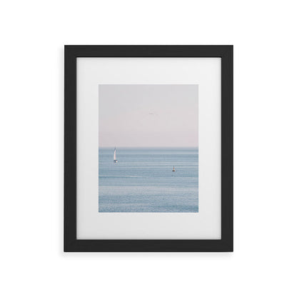 Ocean - Sail boat in calm sea - travel photography Framed Art Print Gallery Image 34