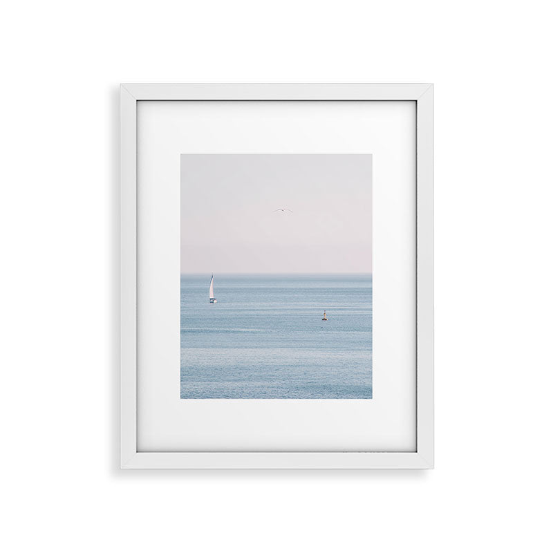 Ocean - Sail boat in calm sea - travel photography Framed Art Print Gallery Image 26