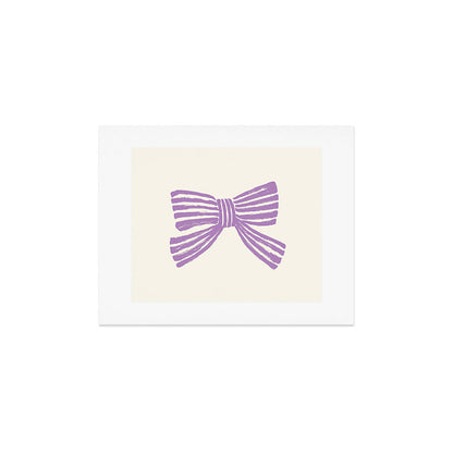 Violet Stripe Bow Ribbon Art Print Gallery Image 3