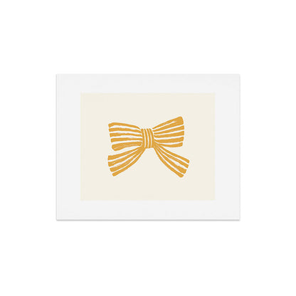 Yellow Stripe Bow Ribbon Art Print Gallery Image 4