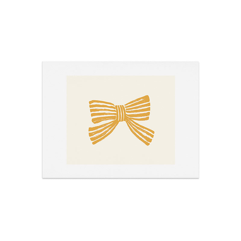 Yellow Stripe Bow Ribbon Art Print Gallery Image 6