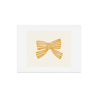 Yellow Stripe Bow Ribbon Art Print Gallery Image 6