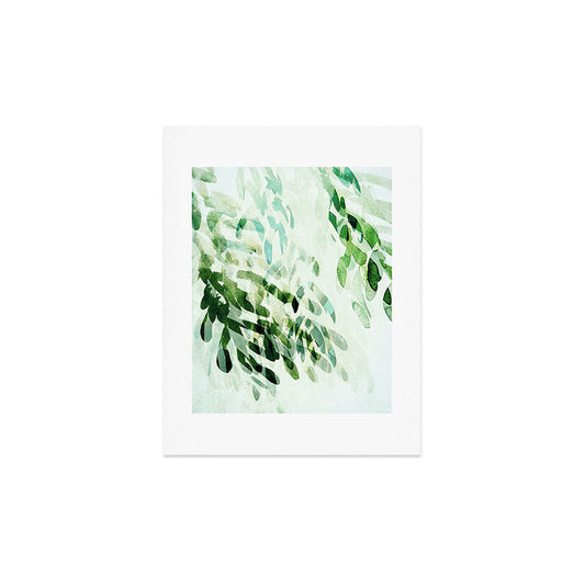 fresh summer rain abstract watercolor leaves Art Print Gallery Image 2