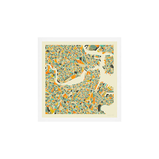 Boston Map Art Print Gallery Image 1