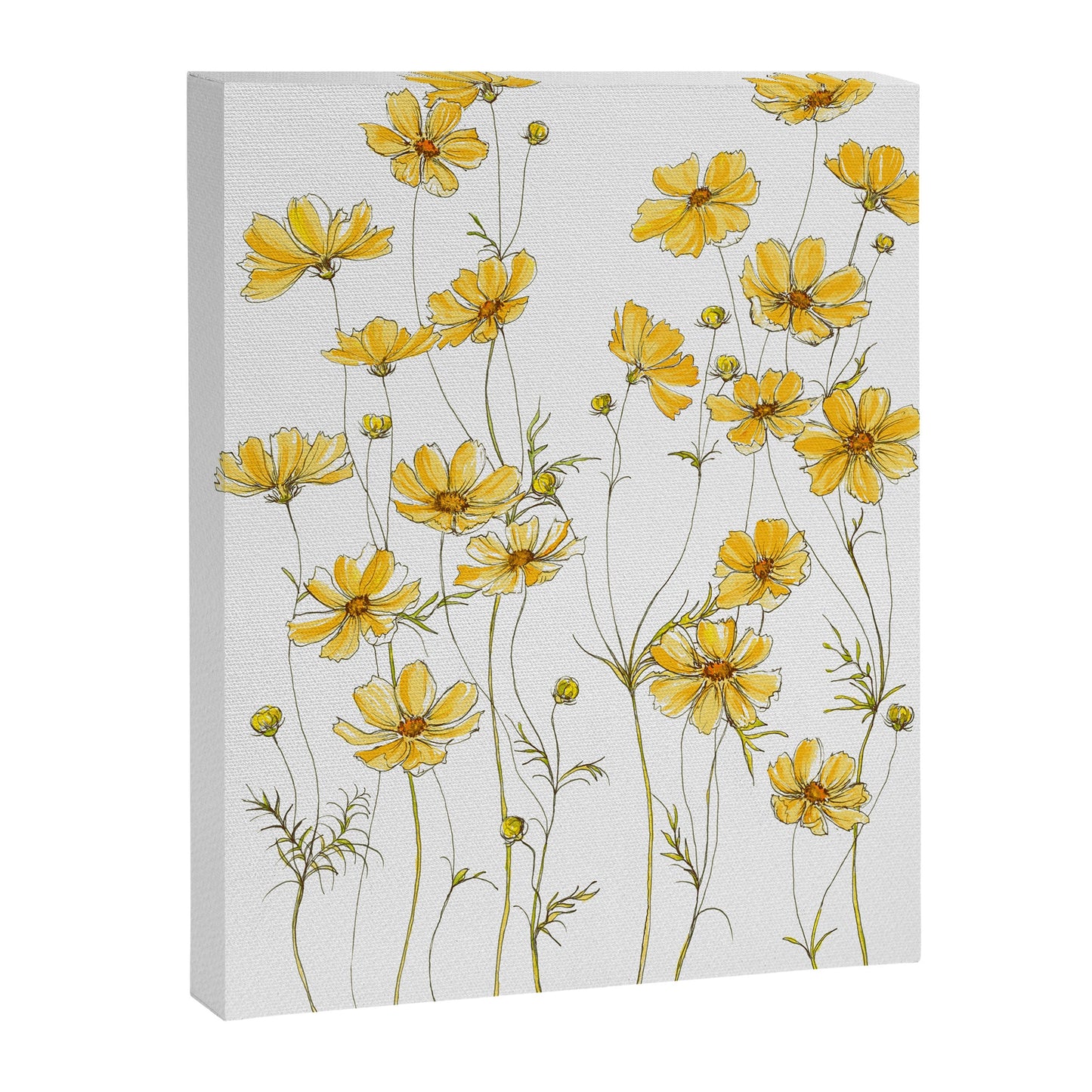 Yellow Cosmos Flowers Canvas Print Gallery Image 2