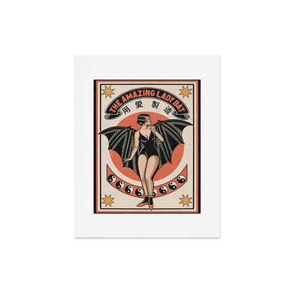 The Amazing Lady Bat Art Print Gallery Image 5