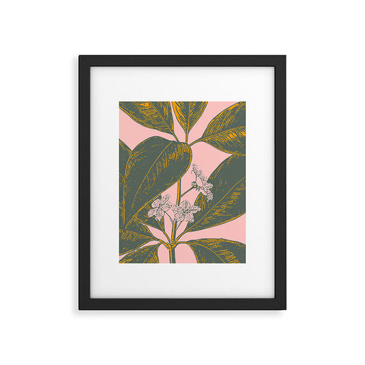 Modern Botanical Banana Leaf Framed Art Print Gallery Image 1