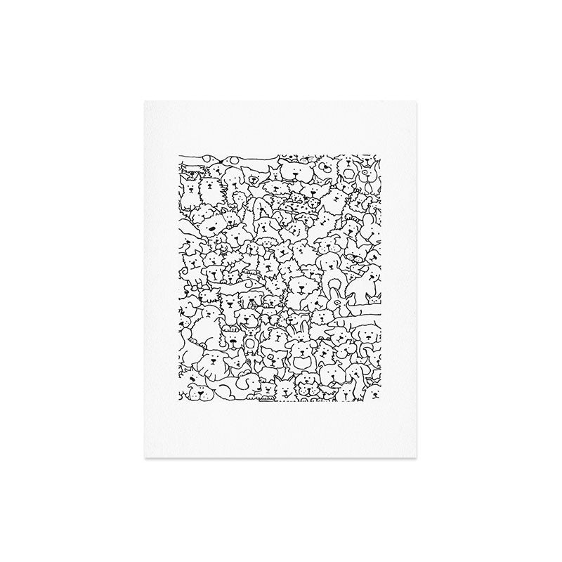 Dog Doodle Art Art Print Gallery Image 8