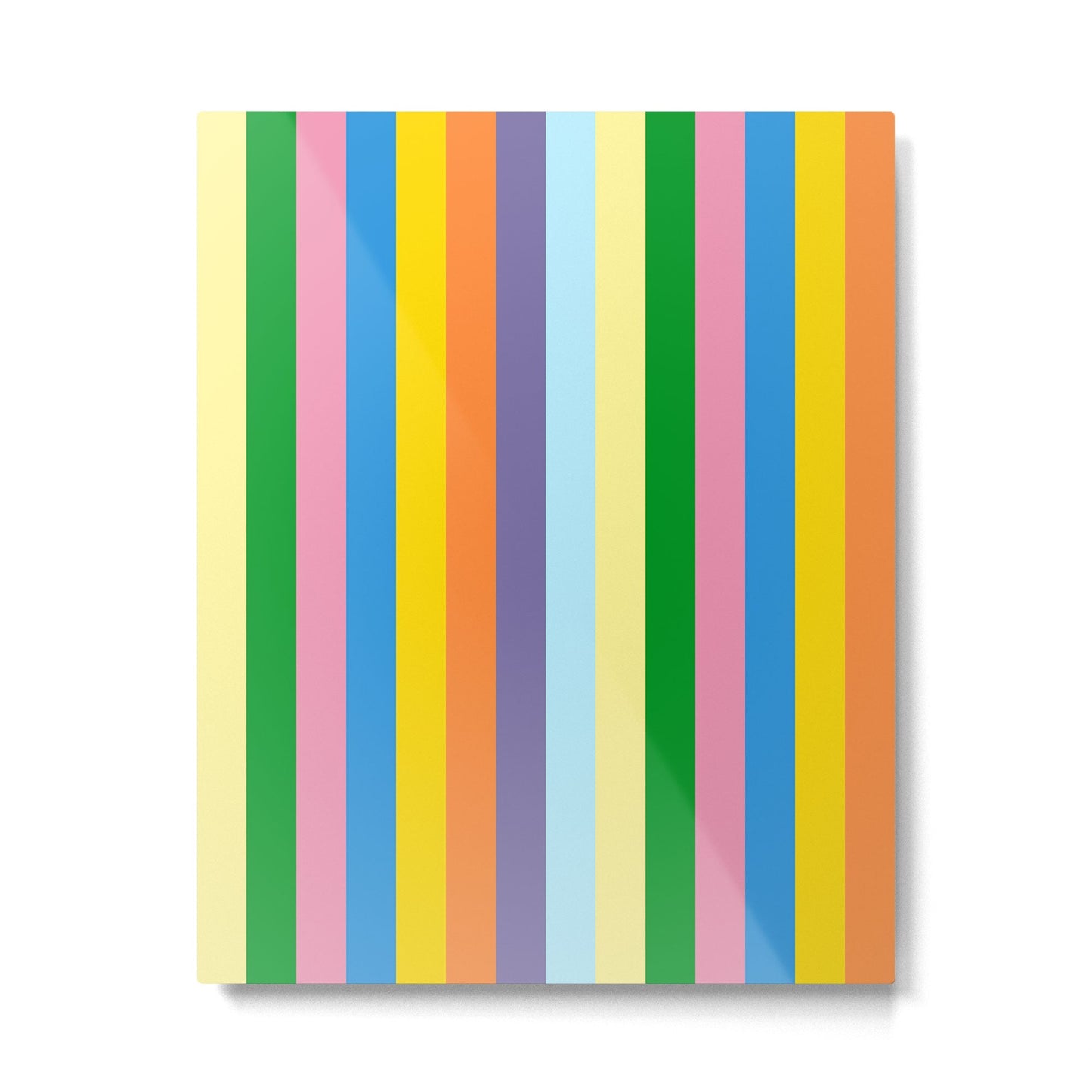 Fun Stripes Colorful Vertical Pattern Metal Print Gallery Image 2