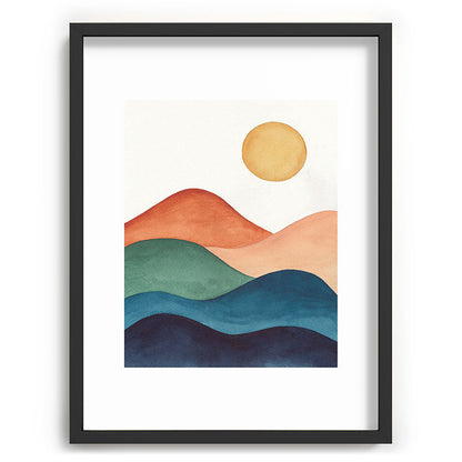 Colorful Abstract Mountains Framed Art Print Gallery Image 83