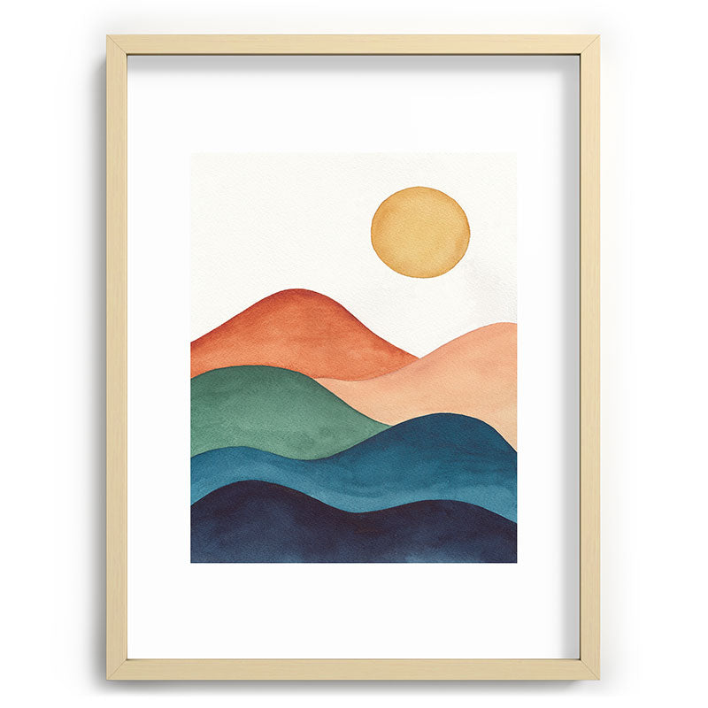 Colorful Abstract Mountains Framed Art Print Gallery Image 99