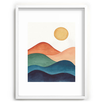 Colorful Abstract Mountains Framed Art Print Gallery Image 107