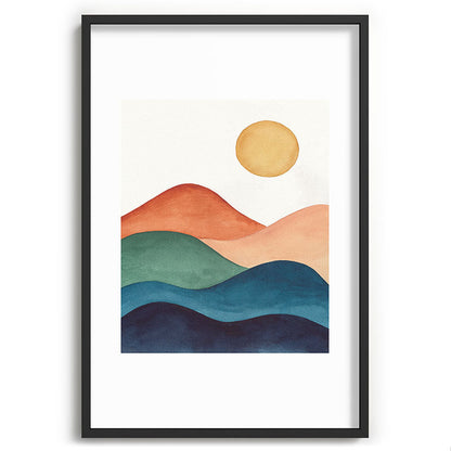 Colorful Abstract Mountains Framed Art Print Gallery Image 85