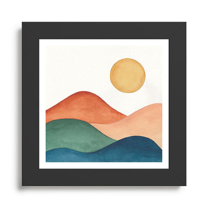 Colorful Abstract Mountains Framed Art Print Gallery Image 46