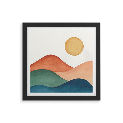Colorful Abstract Mountains Framed Art Print Gallery Image 50