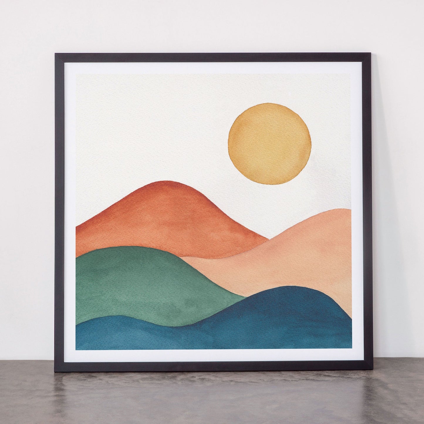 Colorful Abstract Mountains Framed Art Print Gallery Image 55