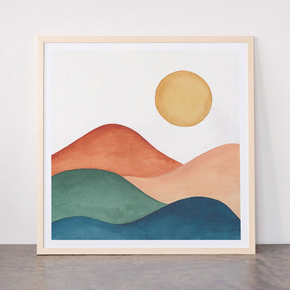 Colorful Abstract Mountains Framed Art Print Gallery Image 77