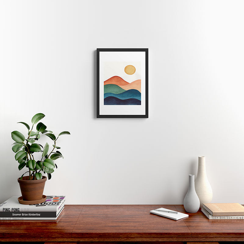 Colorful Abstract Mountains Framed Art Print Gallery Image 4