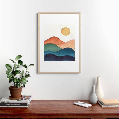 Colorful Abstract Mountains Framed Art Print Gallery Image 28