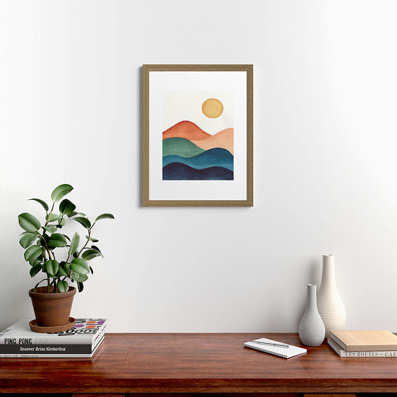 Colorful Abstract Mountains Framed Art Print Gallery Image 54