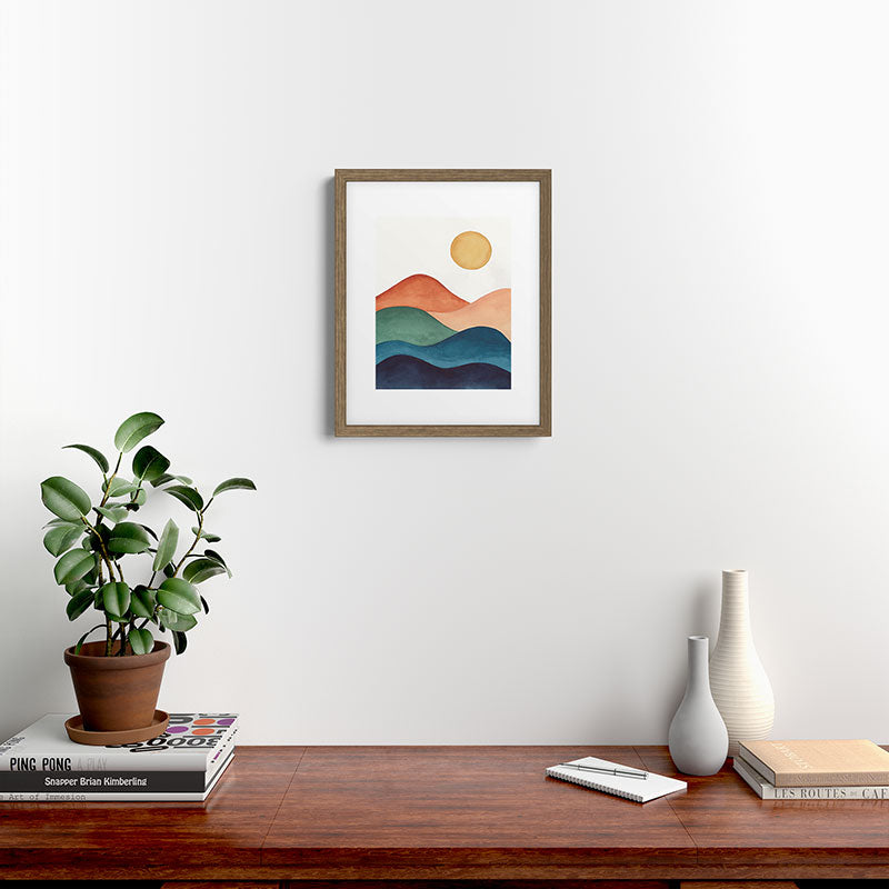 Colorful Abstract Mountains Framed Art Print Gallery Image 15