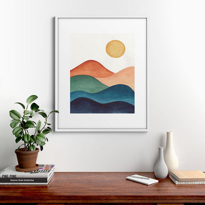 Colorful Abstract Mountains Framed Art Print Gallery Image 39
